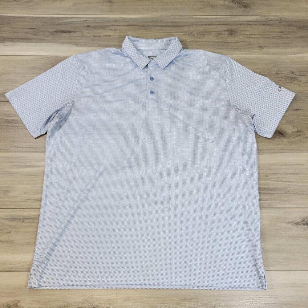 Callaway Polo Shirt Men's 2XL Blue Plaid New